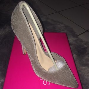 Gray Metallic Pumps
